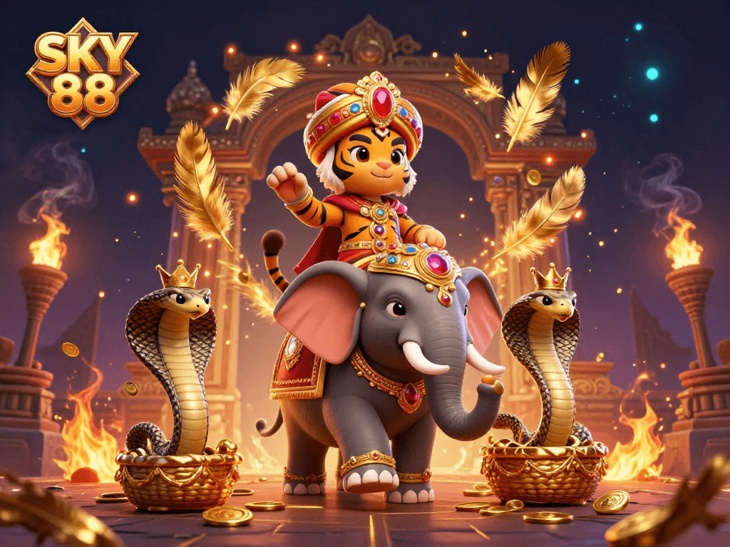 Experience exciting gameplay at SKY 88 with vibrant casino action featuring dynamic characters and elements.