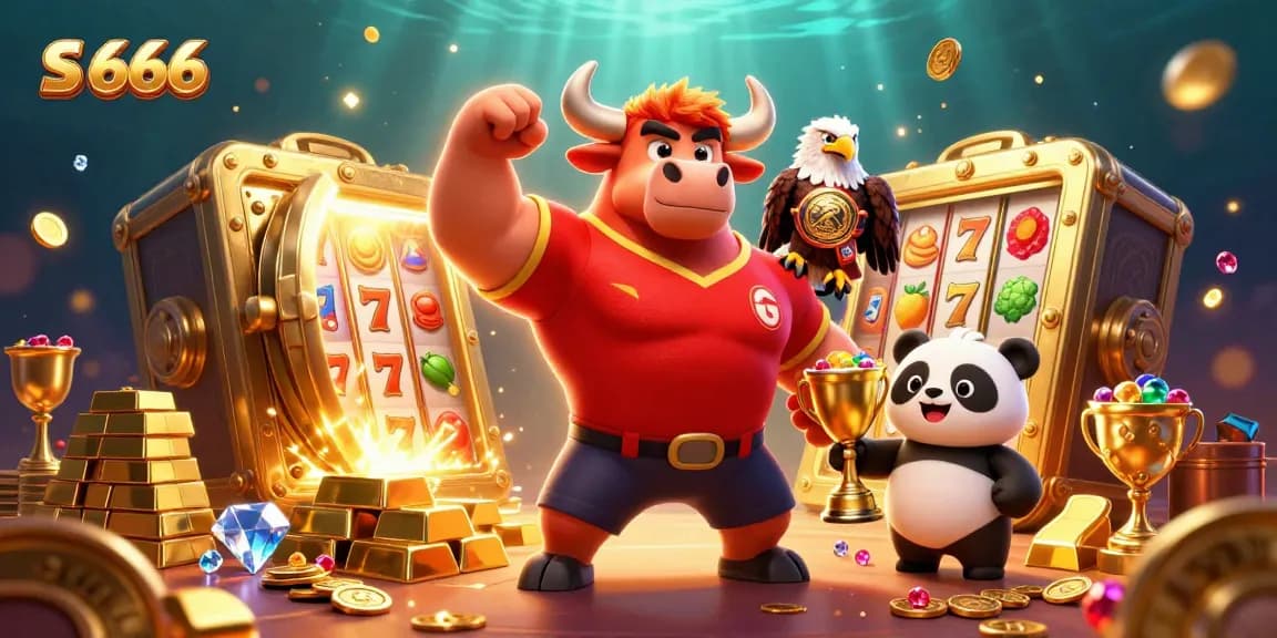 S 666 offers thrilling casino experiences with vibrant characters and a dynamic treasure-themed scene.