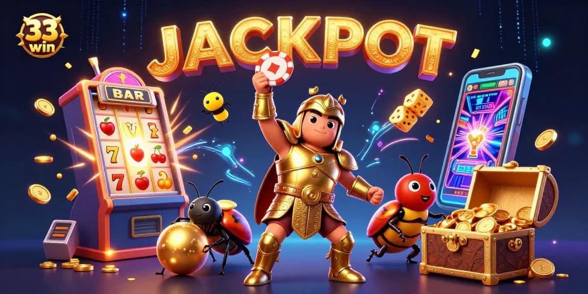 Experience the thrill of winning big at 33win with vibrant casino action and art.