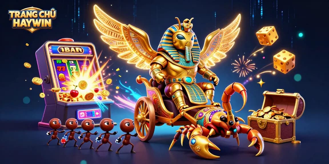Experience TRANG CHỦ HAYWIN's vibrant casino atmosphere with golden jackpots and thrilling games.
