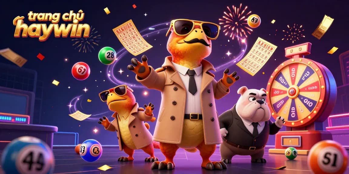 Join the fun at trang chủ haywin with three raptors in a trench coat entering a casino lounge.