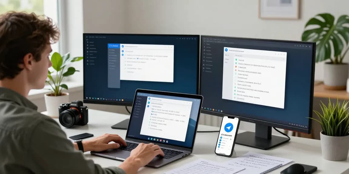 Customizing Telegram中文 settings on a laptop with user-friendly interface.
