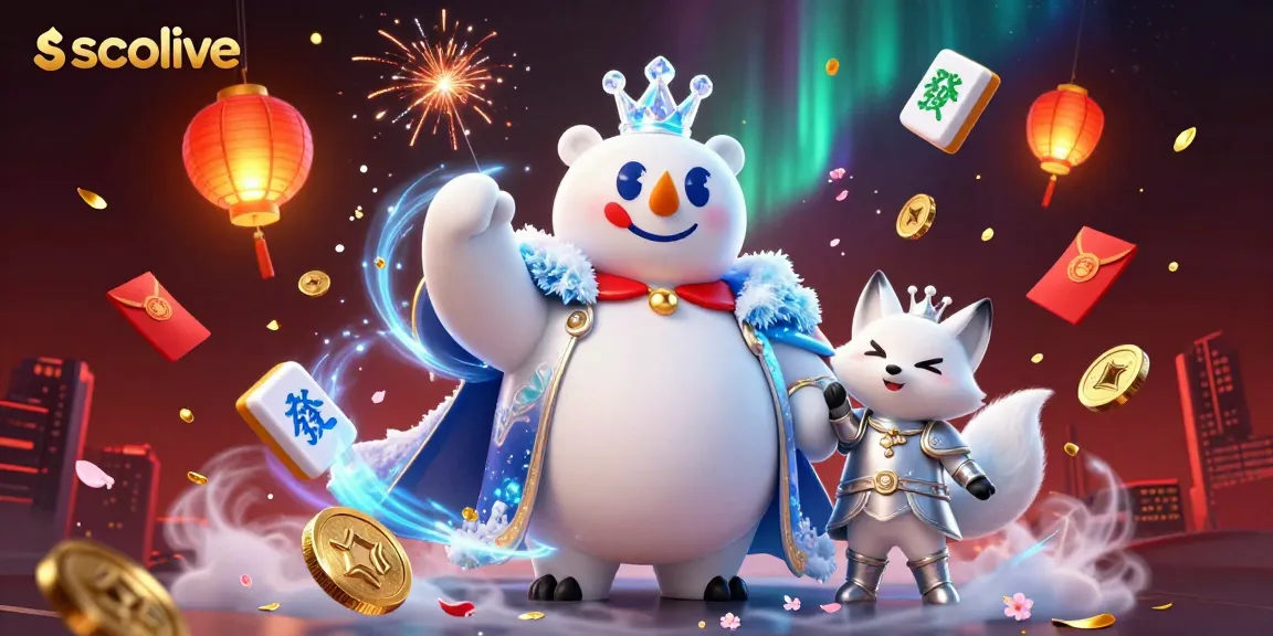 Socolive enables immersive sports betting experiences with the energetic polar bear and fox navigating gaming elements.