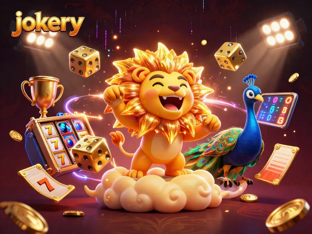 Experience the excitement of jokery casino with vibrant slot reels and golden jackpot elements.