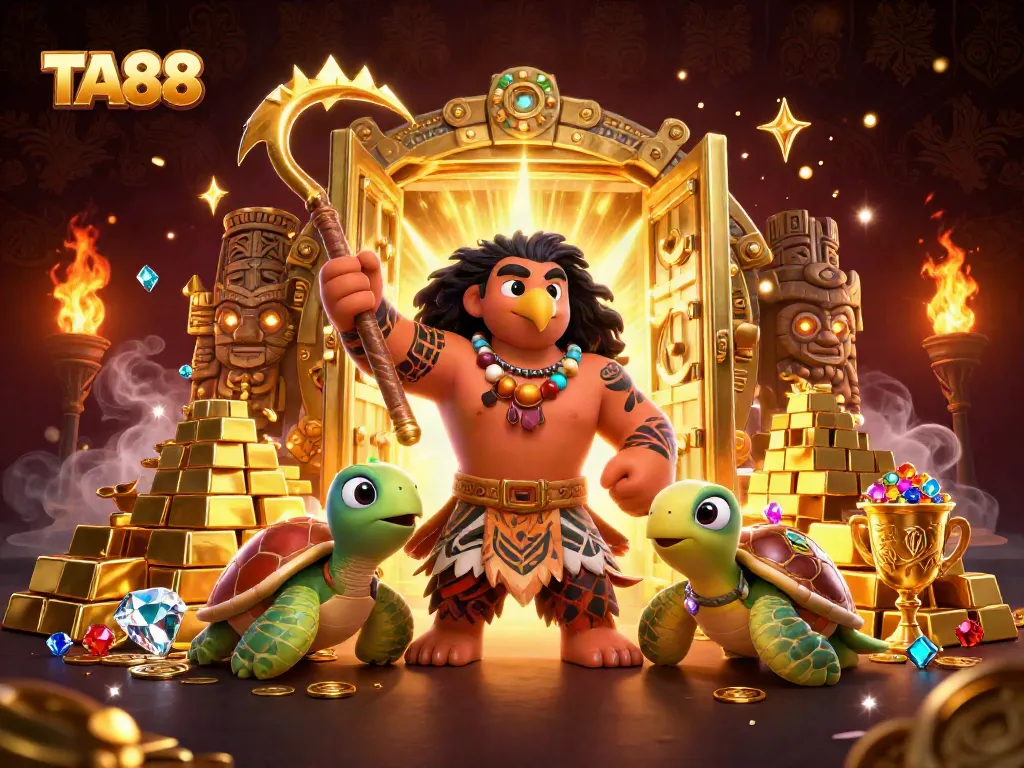 TA88 elevates your gaming experience with vibrant casino-themed 3D characters and elements.