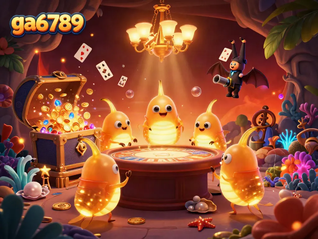 Experience thrilling gameplay at ga6789 casino with glowworms illuminating the vibrant scene.