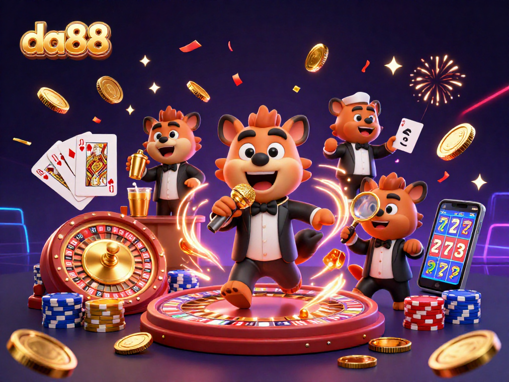 Experience the thrill of da88 with vibrant casino hyenas at play, mixing drinks and entertaining!