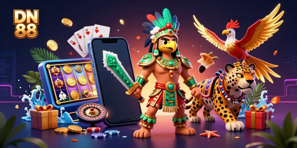 Spin the reels with DN 88 and experience thrilling wins in this vibrant casino scene.