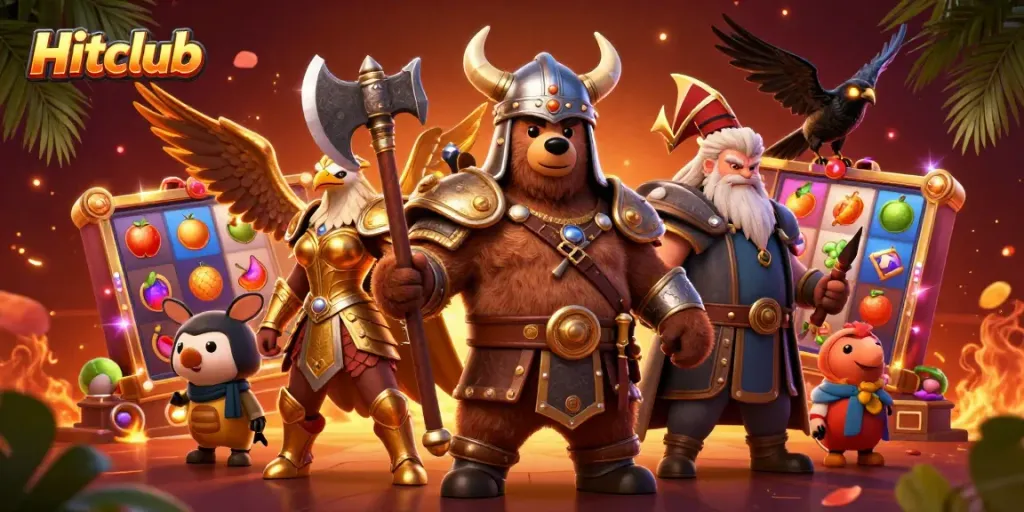 Experience thrilling action at Hitclub with a Viking bear, Valkyrie eagle, and dynamic slots.