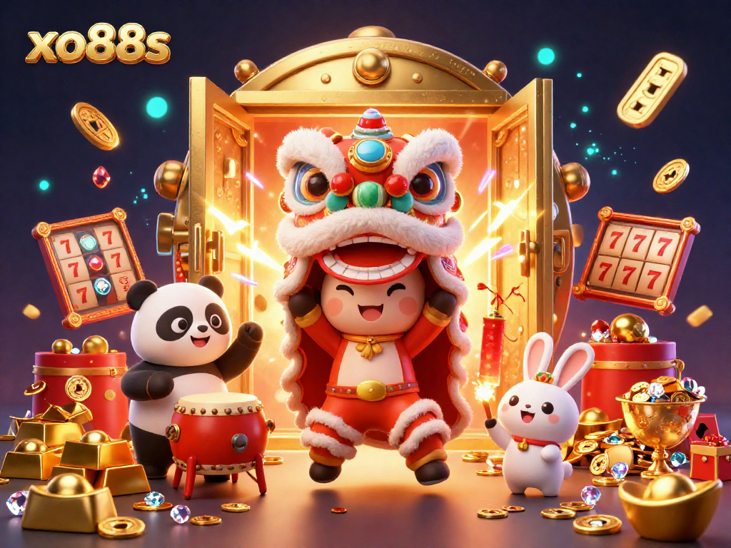 Experience the vibrant excitement of xo88s featuring a lion dance, gems, and huge casino winnings!