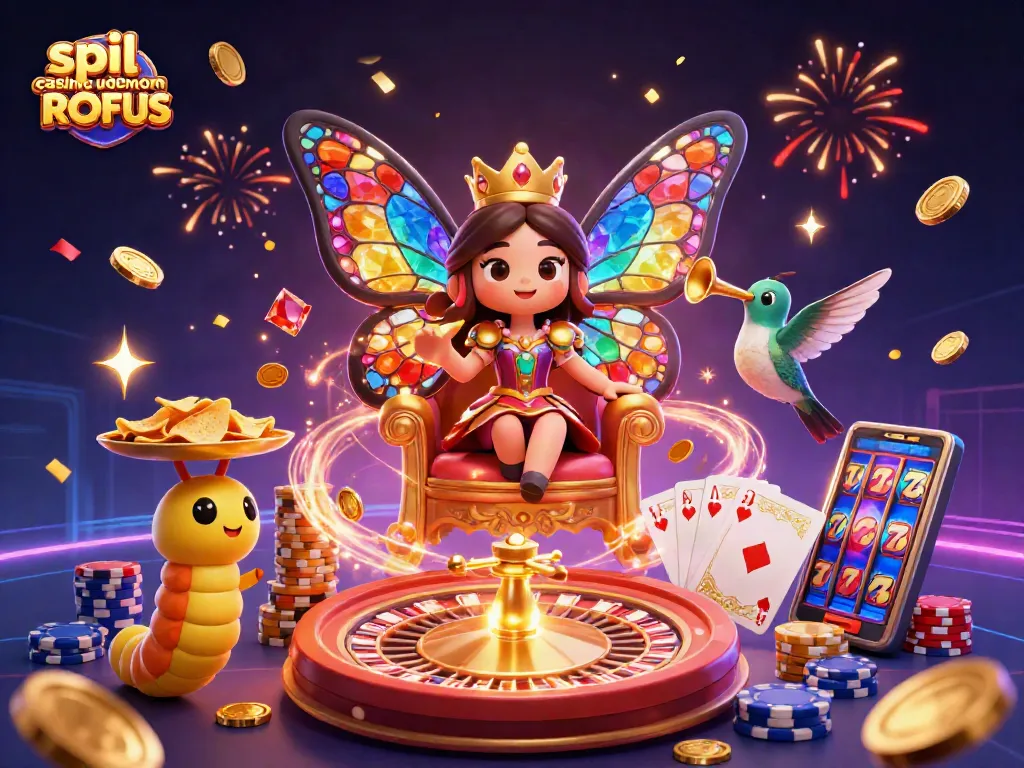 Experience thrilling gameplay at spil casino uden om ROFUS with vibrant 3D characters and rich casino elements.