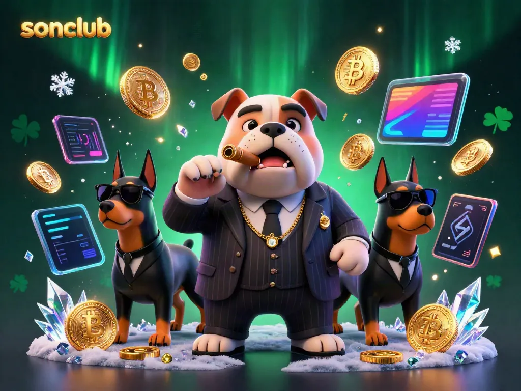 Experience thrilling gameplay at sonclub with a mafia boss bulldog and Doberman security in a rich casino scene.