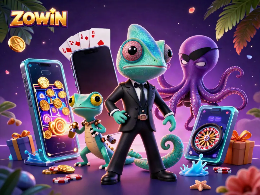 ZOWIN offers thrilling gaming experiences with colorful slots and dynamic characters in action.