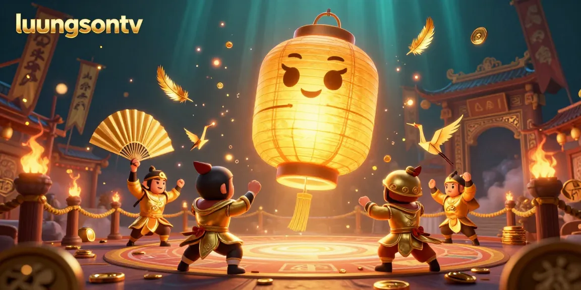 Experience the vibrant essence of luongsontv with a dazzling casino-themed illustration filled with action and rich cultural symbols.