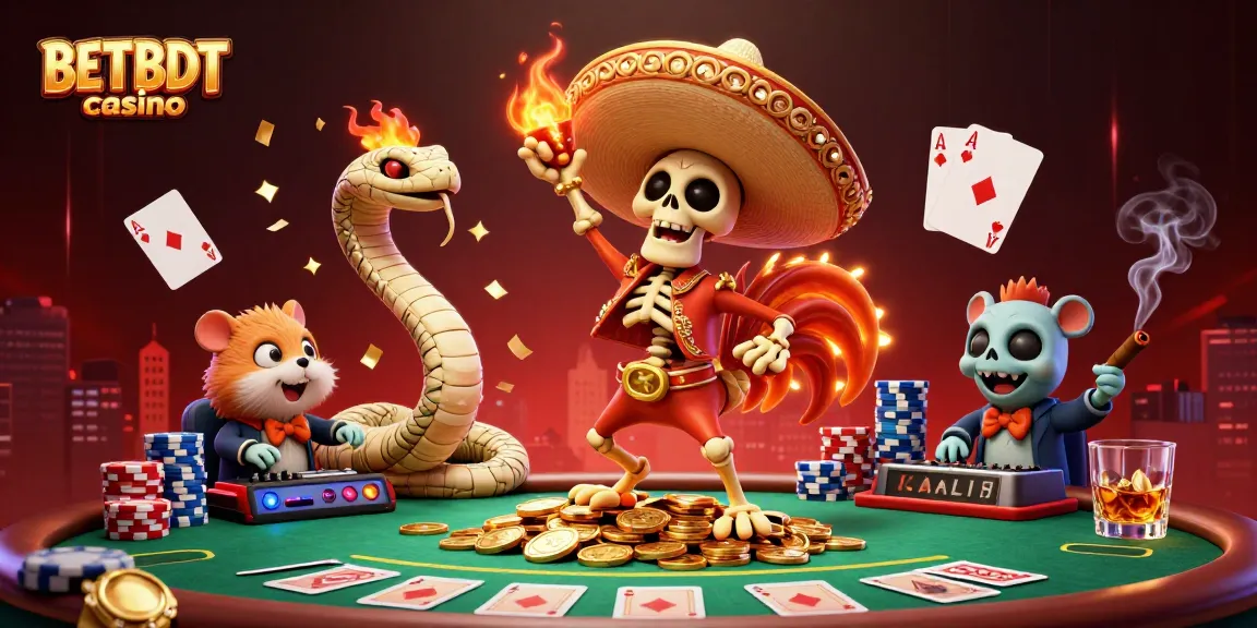 Play and win big at BETBDT casino with dynamic poker action and vibrant characters.