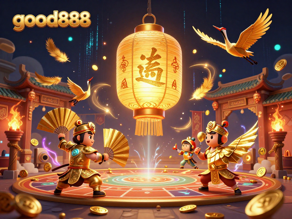 Experience the thrills of gambling at good888 with vibrant 3D illustrations showcasing unique casino elements.