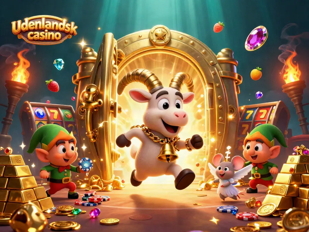 Experience exciting gameplay at an udenlandsk casino with animated characters and vibrant elements.