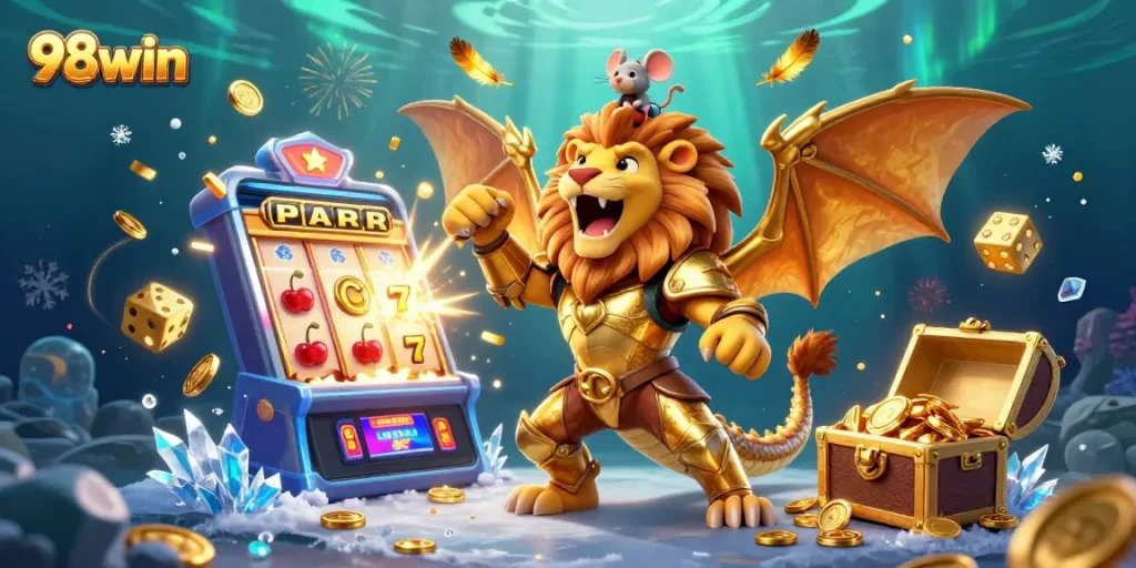 Experience exhilarating jackpots with 98win's thrilling 3D chimera-themed casino adventure.