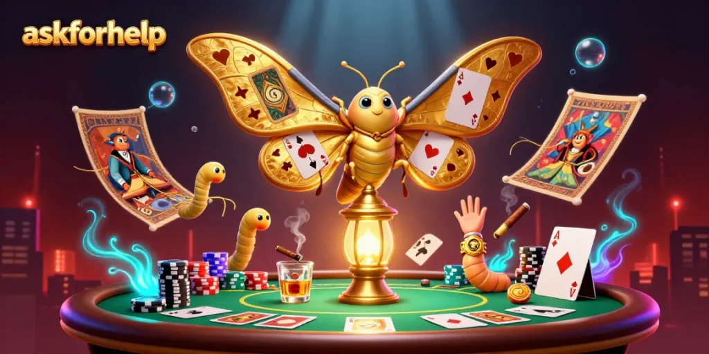 Experience thrilling poker action with askforhelp, featuring vibrant casino elements and vivid 3D detail.