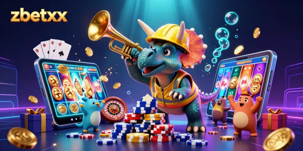 Play colorful slot games and win with zbetxx at this dynamic casino scene.