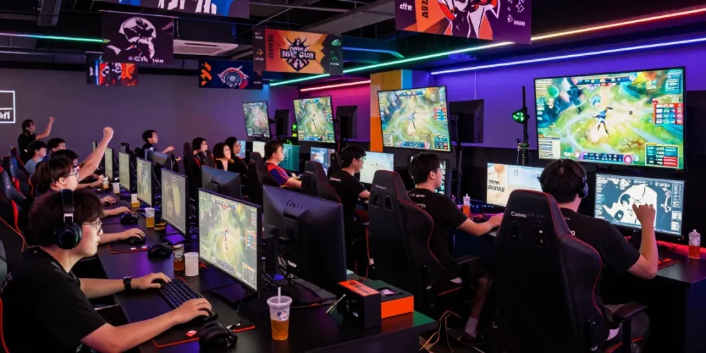 Competitive esports event at https://sc88.chat/ with players and fans energizing the atmosphere.